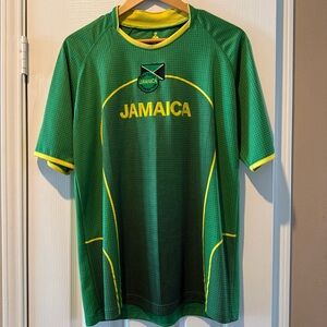 Jamaica Soccer Jersey Futbol Football Federation Green Yellow Small 2013 10